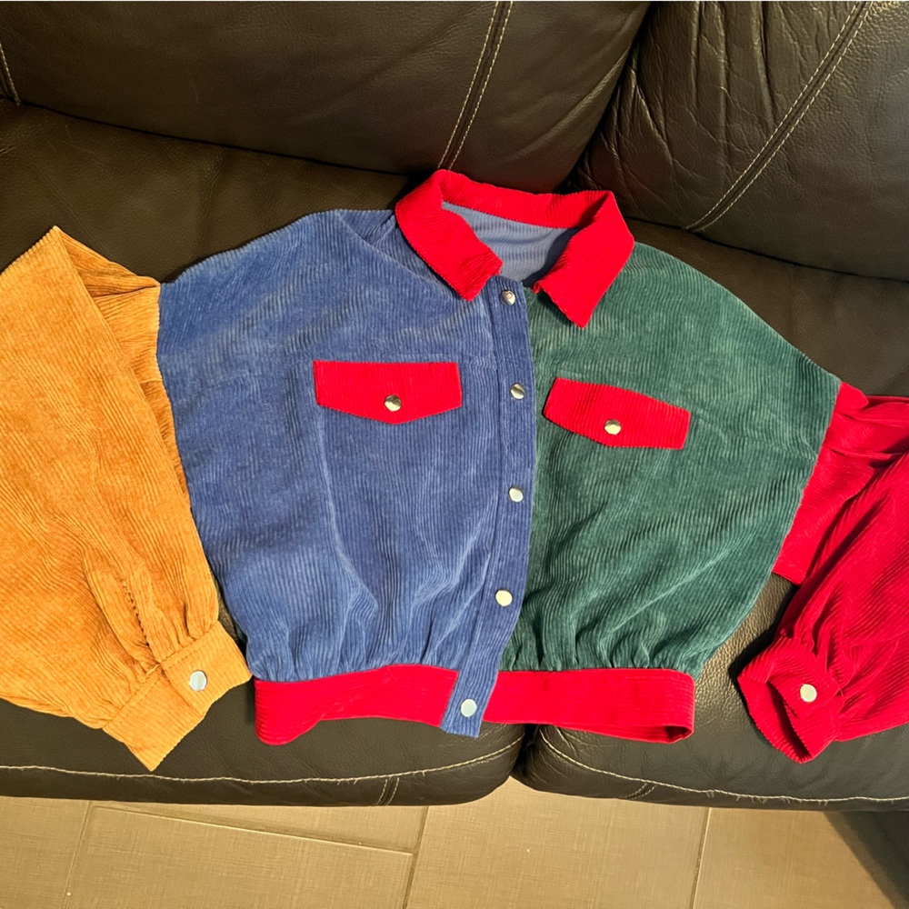 Colorful Corduroy Top